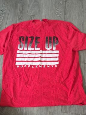 99 - T.J.Maxx Bright Red 'Size Up' Graphic Short Sleeve Tee